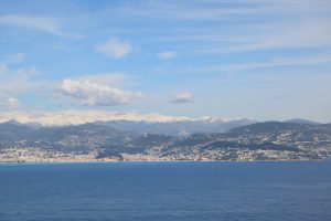 Côte d'Azur vue de la mer